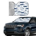 thumbnail image 4 of Bingfone Blue Fish Car Windshield Sun Shade Protector Keep Your Vehicle Cool Sun Shield Visor Cover Foldable for Car Truck SUV-Small, 4 of 8