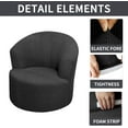 thumbnail image 4 of BH-JJSMGS High Stretch Swivel Barrel Chair Covers Jacquard Swivel Sofa Chair Covers Modern Club Round Armchair Slipcover Resuable Swivel Accent Chair Protectors, 4 of 7