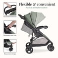 thumbnail image 5 of Evolur Breeze Lightweight Stroller Adjustable Backrest/Canopy, Storage Basket, Green, 5 of 11