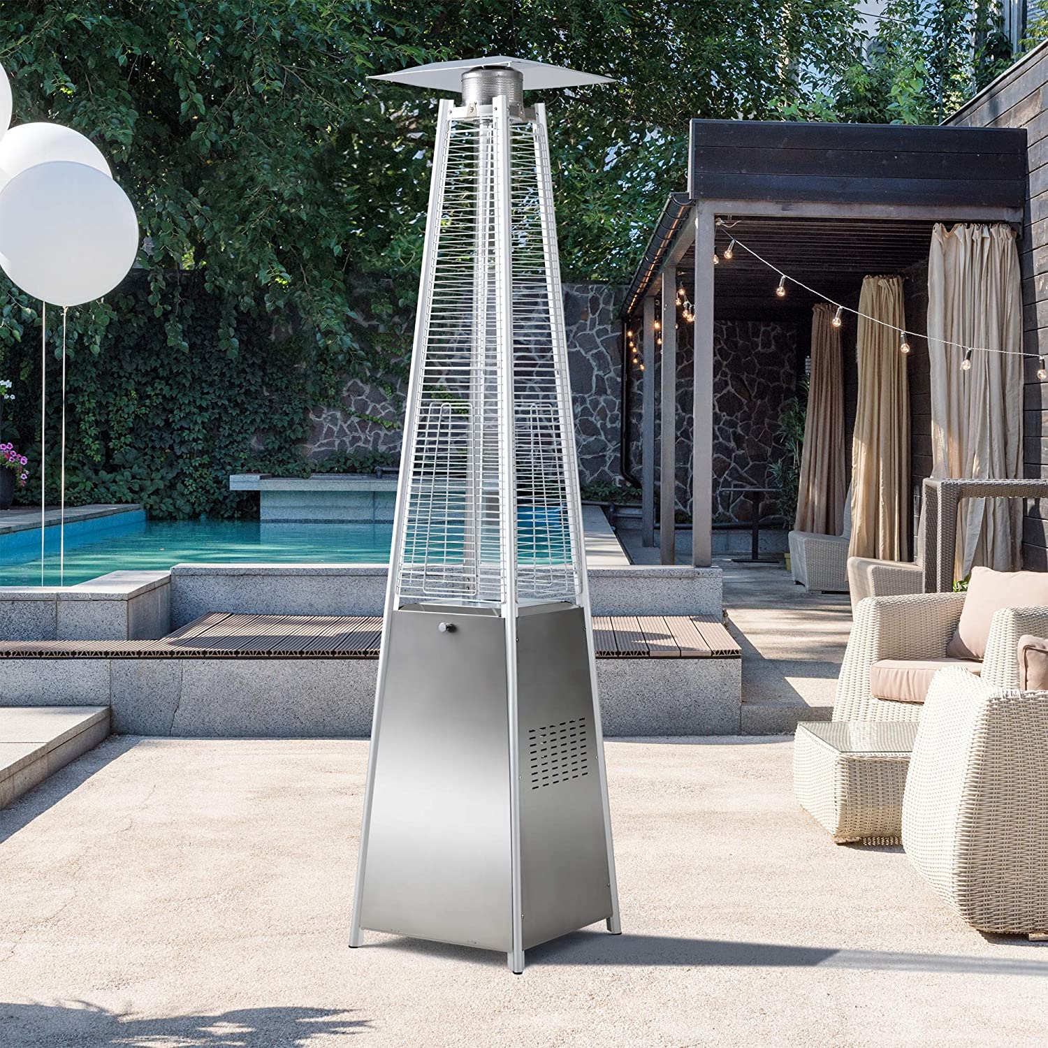 Pamapic 42,000 BTU Stainless Steel Propane Patio Heater photo 5