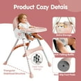 thumbnail image 5 of Aprpink 6 in 1 Baby Convertible High Chair with 5 Point PU Safety Harness, Pink Striped, 1 Piece, 5 of 9