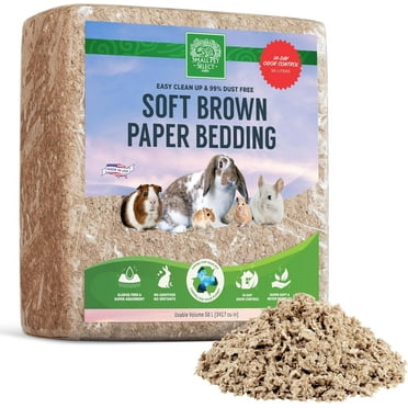 Small Pet Select Premium Small Animal Bedding, Natural Soft Paper Bedding for Small Indoor and Outdoor Pets, A, 56 L Pack