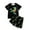 Black, variant on Hiijoy Toddler Boy's Cartoon Dinosaur Print Short Sleeved T-Shirt & Shorts Outfits, Sizes 3-4T