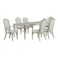 thumbnail image 2 of Coaster Evangeline 7-piece Wood Rectangular Dining Table Set in Ivory and Silver, 2 of 13