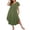 Army Green, variant on House Dresses for Women with Pockets Long Nightgown Button Night Gowns Short Sleeve Sleep Shirts