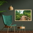 thumbnail image 2 of Forest Wall Art with Frame, Wood Bridge Around Mangrove Forest Thapom Krabi Thailand Natural Landscape, Printed Fabric Poster for Bathroom Living Room, 35" x 23", Pale Brown Green, by Ambesonne, 2 of 2