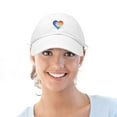 thumbnail image 5 of DALIX Heartwave Hat Embroidered Surf Baseball Cap Womens in White, 5 of 6
