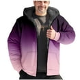 thumbnail image 2 of Njoeus Hoodies for Men Heavy-weight Fleeces Lined Sweatshirt, Men's Full Zip Up Warm Thicken Sherpas Jacket Hooded (Gradient Style) S-6XL Big & Tall Sizes, 2 of 7