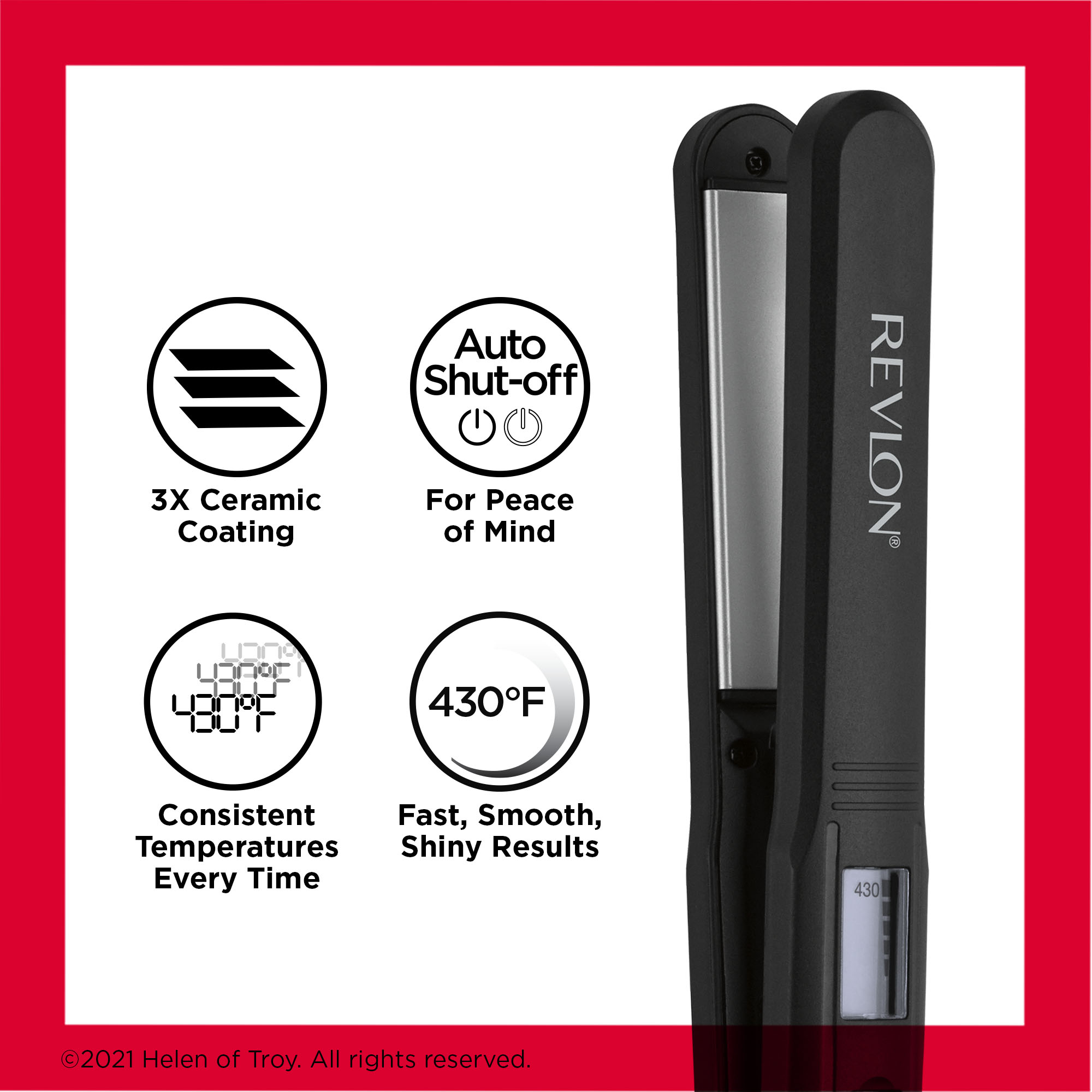 Revlon Perfect Heat 1" Ceramic Digital Flat Iron photo 5