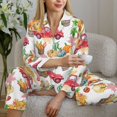 thumbnail image 5 of KLL Autumn Harvest Truck Print Women's Long Sleeve Pajamas with Pants Sleepwear Loungewear 2 Set-X-Large, 5 of 7