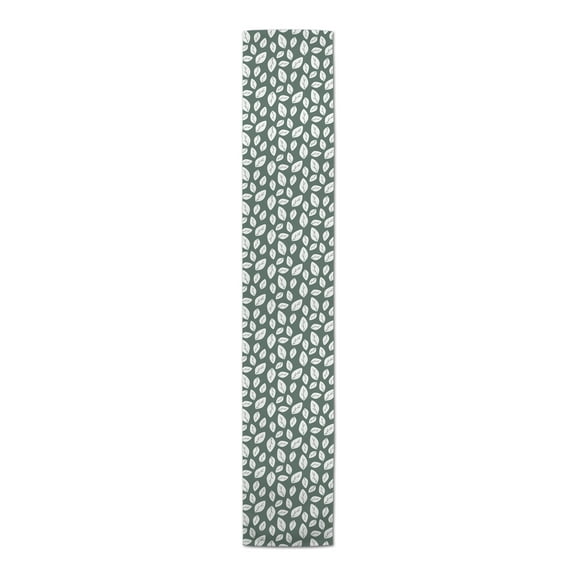 Creative Products White Leaf Sage 16 x 90 Cotton Twill Table Runner