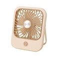thumbnail image 2 of USB Desktop Fan | Mini Rechargeable Folding Desk Air Circulator | 3 Wind Modes | Low Noise Portable Compact | 500mAh Battery | Multiple Colors | 10x4.8x12.7cm Size | Includes USB Cable, 2 of 6