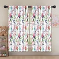 thumbnail image 5 of Blackout Kids Curtains,Pioneer Flower Floral Print Pattern Childrens Insulated Curtains Set Of 2,Bedroom Essentials,Toddler Room Decor 52"x63", 5 of 5