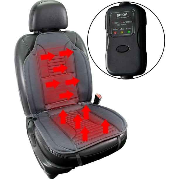 Sojoy Heated Seat Cushion Universal 12V Car Seat Heater Heated Cover
