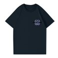 thumbnail image 4 of Pop cazadora para niña Round-Neck Printed Anime Trio Poster T Shirt （Navy）, 4 of 4