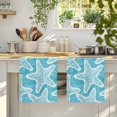 thumbnail image 4 of Teal Starfish Coastal Kitchen Towels Set of 3, Nautical Summer Ocean Absorbent Dish Towels for Kitchen, Microfiber Hand Towel, Quick Drying Tea Towel for Cleaning Decorative Dishcloths, 4 of 7
