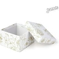 thumbnail image 6 of Sorarto Square Gift Boxes with Lids 4pc Set | White Gold Floral Nesting Gift Boxes for Presents Birthday Wedding Bridesmaid Christmas, 6 of 9