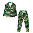 thumbnail image 5 of DISNIMO Cat Flower Printed Pajama Set for Women 2 Piece Pj Set Long Sleeve Lounge Set Casual Button Down Sleepwear Nightwear with Long Pants, Halloween Decor, 5 of 7
