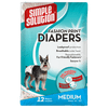 Simple Solution Fashion Print Disposable Dog Diapers, Medium