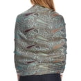 thumbnail image 2 of Sakkas Kalin Long Wide Woven Patterned Fringe Tassel Pashmina Shawl / Scarf - Turquoise - One Size Regular, 2 of 5