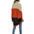 thumbnail image 2 of Mialoley Women Open Front Sweater, Color Block Batwing Sleeve Knit Cardigan, 2 of 8