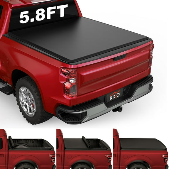 Kikito Vinyl Soft Roll-Up Tonneau Cover Truck Bed for 2007-2025 Silverado/Sierra 1500 5.8FT (69.3in) Bed |Not for CarbonPro Bed|