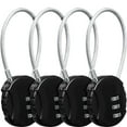 thumbnail image 1 of 4 Pieces Combination Lock 3 Digit Outdoor Waterproof Padlock for School Gym Locker, Sports Locker, Fence, Toolbox, Gate,4 x Combination locks 3 Digit,black, 1 of 7