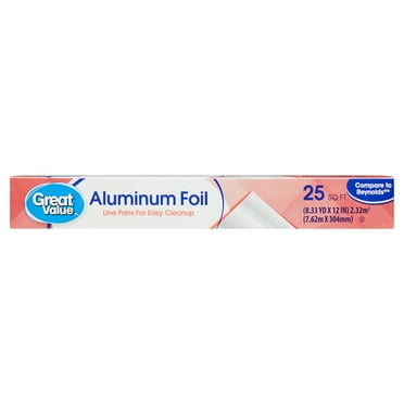 Great Value Heavy Duty Aluminum Foil, 100 Sq ft - Walmart.com