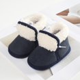 thumbnail image 3 of SYNPOS Infant Toddler Baby Girl Boys Winter Fleece Booties Newborn Warm Snow Boots, 3 of 5