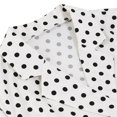thumbnail image 4 of Gibobby Vestido largo para mujer Vestido de lunares con doble botonadura y solapa sin mangas con temperamento elegante retro para mujer(Blanco,XL), 4 of 5