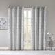 thumbnail image 1 of Raina Total Blackout Metallic Print Grommet Top Window Curtain Panel Thermal Insulated Light Blocking Drape for Bedroom Living Room and Dorm, 50x84, Grey/Silver, 1 of 7