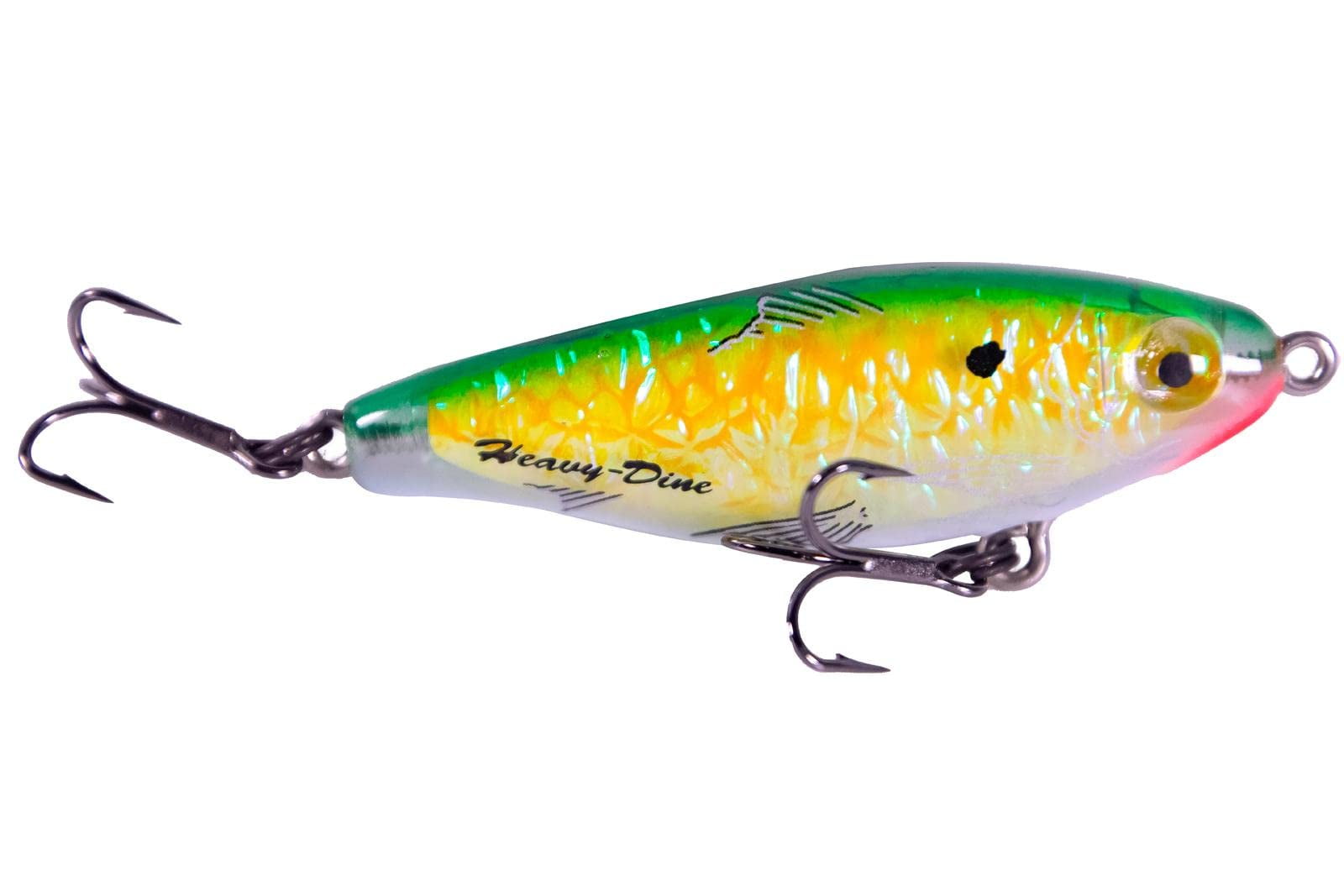 Mirrolure C18MREGCC Heavy Dine Sinking Twitchbait Em Green Bk/PRL/Cr