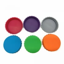 ACDANC 6 Pack Silicone Soda Can Lids, 6 Color Without Bpa Reusable Silicone Can Covers, Can Stopper Or Protector for Soda, Beer, Drink, Juice, Coke, Beverage, Fits Standard Cans