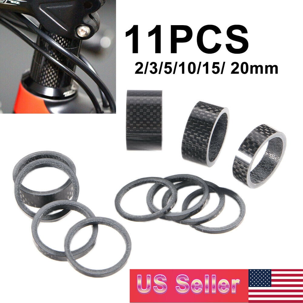 11Pcs Carbon Fiber Stem Washer Spacer Bicycle Bike Headset Fork 2/3/5/10/15/20mm 11Pcs Carbon Fiber Stem Washer Spacer Bicycle Bike Headset Fork 2/3/5/10/15/20mm