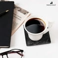 thumbnail image 5 of Radicaln Black Marble 3.5 inches Square Coasters Set of 6 Handmade Absorbent Coasters for Drinks, Marble Drink Mats for Home Bar, Luxury Entertaining Décor, 5 of 6