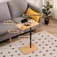 thumbnail image 3 of Jopath Adjustable TV Tray Table Side Table Tray,C Table End Table with Slots, Bamboo Table for Living Room & Bedroom,Rectangle, 3 of 8