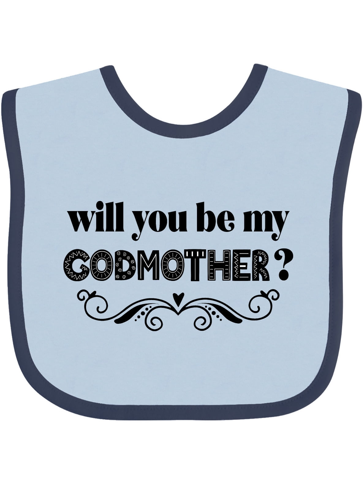Will you be my Godmother Girls Boys Newborn Toddler Baby Bib 