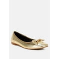 thumbnail image 2 of Ipara Bow Detail Metallic Ballerinas, 2 of 10