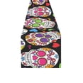 thumbnail image 3 of MKHERT Day Of the Dead Skeleton Table Runner for Wedding Party Banquet Decoration 14x72 inch, 3 of 3