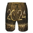 thumbnail image 4 of Disketp Men'S Swim Trunks Hawaiian Breathable Surf Beach Swimsuits Mesh Lining Beach Shorts With Pockets-2024 Happy New Year, 4 of 9
