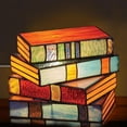 thumbnail image 1 of CNKOO Stacked Books Simple Nightstand Desk Lamp for Home Decor (Resin), 1 of 8