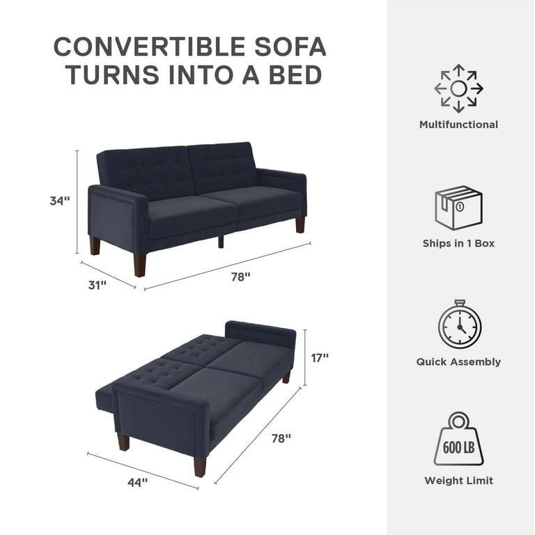 Better homes & gardens porter fabric tufted sofa bed deals