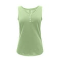 thumbnail image 3 of Vedolay Womens Tank Tops Summer Basic Women's Tank Top Ladies V-Neck Silky Loose Sleeveless Blouse Satin Tank Shirt,Green M, 3 of 4