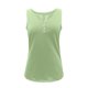 thumbnail image 4 of Gibobby Camisola informal de verano para mujer, camiseta sin mangas de Color liso con cuello de y botones(Verde,XG), 4 of 5