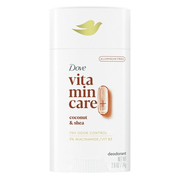 Dove VitaminCare  Aluminum Free Deodorant Stick for Women Coconut & Shea, 2.6 oz