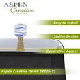 thumbnail image 6 of Aspen Creative 24026-31, Clear with Blue Grain Glass Lamp Finial in Copper, 2" Tall, 6 of 7
