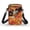 Autumn Cat Maple Leaves, variant on Uourmeti Lightweight Crossbody Bag for Hiking Daily Use, Polyester Casual Mini Money Bag Pouch, Pastel Floral Print