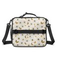 thumbnail image 2 of Daisy Pioneer Flower and Butterflies Insulated Lunch Bag with Shoulder Strap and Bottle Holder,Bento School Lunch Bag Box,11x9.5x3.5 Inches, 2 of 5