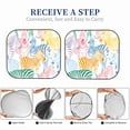 thumbnail image 6 of Disketp 2 Piece Zebra Colourful Pattern Windshield Sunshades,Folding Windshield Sun Shade For Car Suv Trucks Sedan,Blocks Uv Rays Sun Visor Protector-Medium, 6 of 7