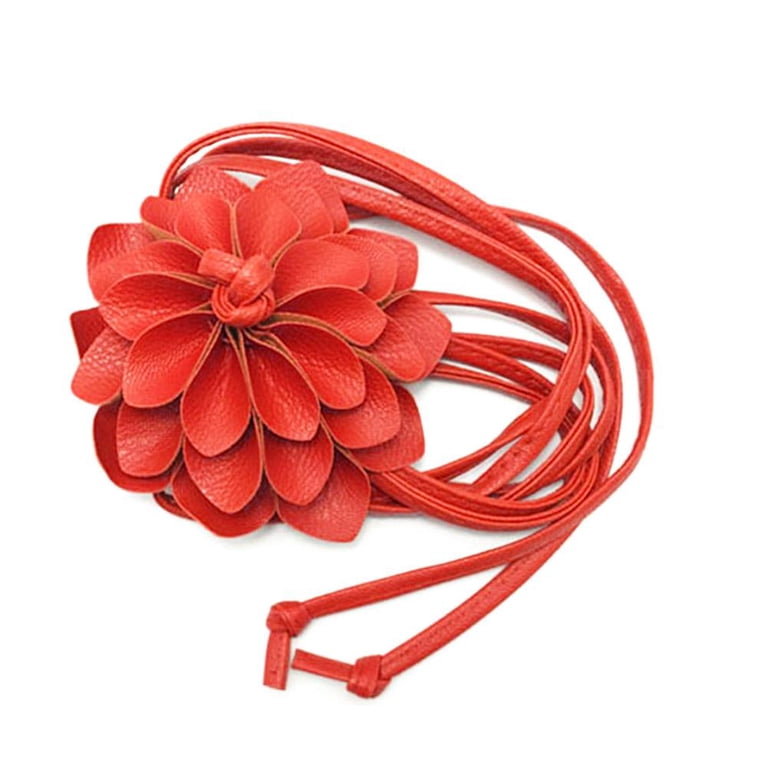 Women Girls PU Leather Waist Belt Woven O-Ring Chain Skinny Rope with Tassel 71hNbO+jSZL._AC_UY1000_.jpg main image 2
